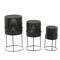 CosmoLiving by Cosmopolitan Black Metal Chic Planter Set
